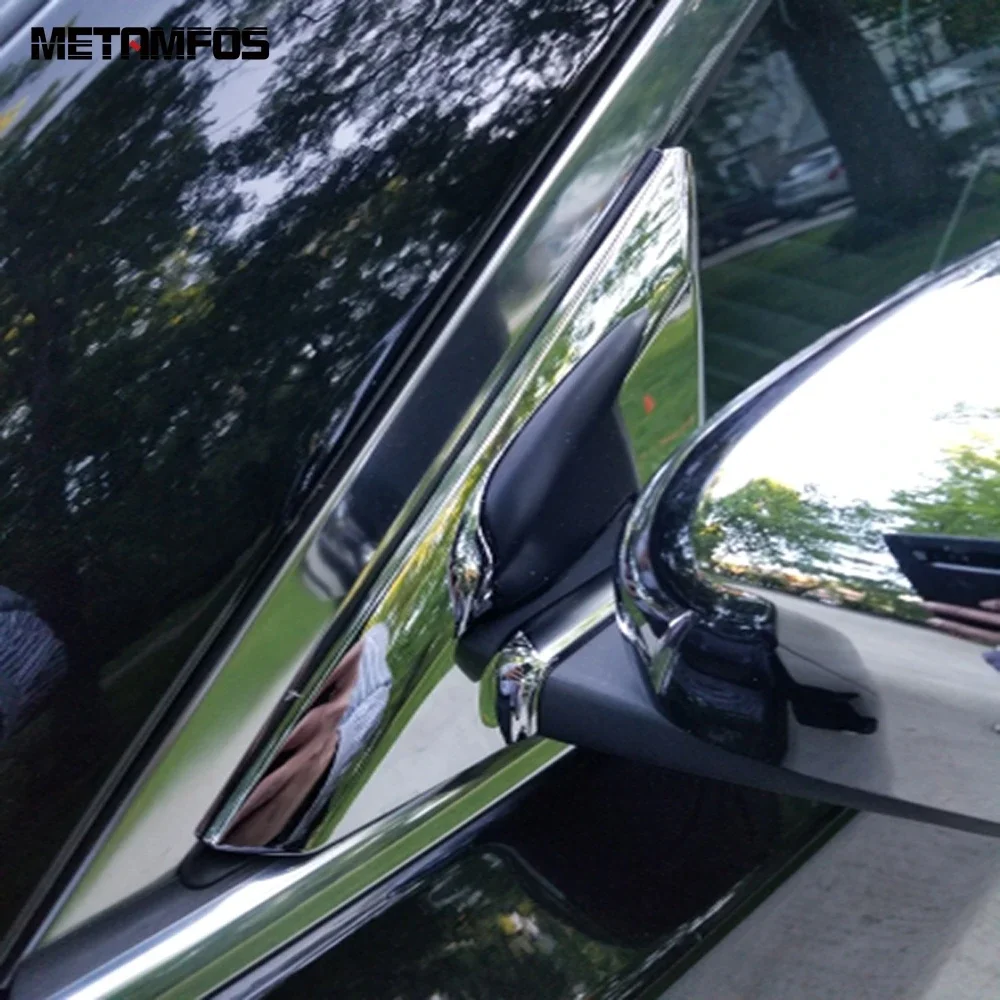 For Nissan X-Trail Rogue 2014-2018 2019 2020 Chrome Window A Pillar Cover Trim Decorative Frame Exterior Accessories Car Styling