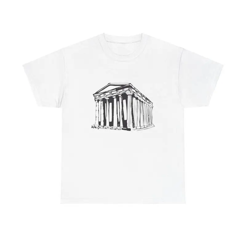 Ancient Greek Temple T Shirt structure greece rome architecture pillars tee