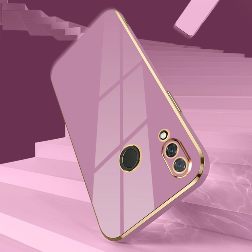 For Honor 8X Case Honor View 10 Lite Phone Case JSN-L11 JSN-L21 JSN-L22 JSN-L23 Silicone Back Cove Fundas Luxury Square Plating