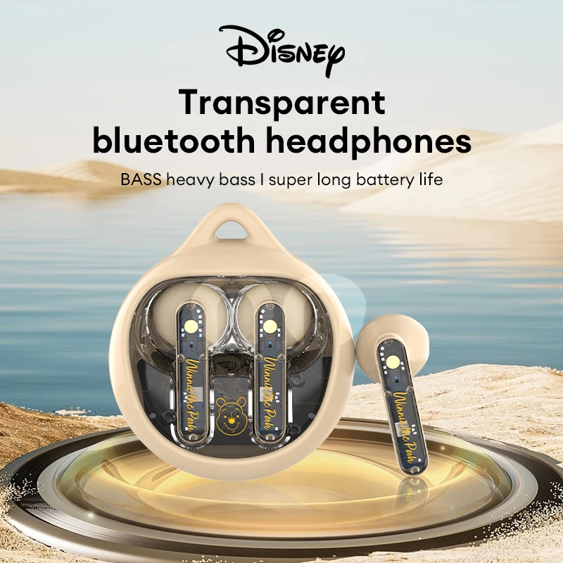 Original Disney J98D Wireless Earphones Bluetooth 5.3 HIFI Stereo Music Earbuds Long Endurance Low Latency Headphones 2024 New