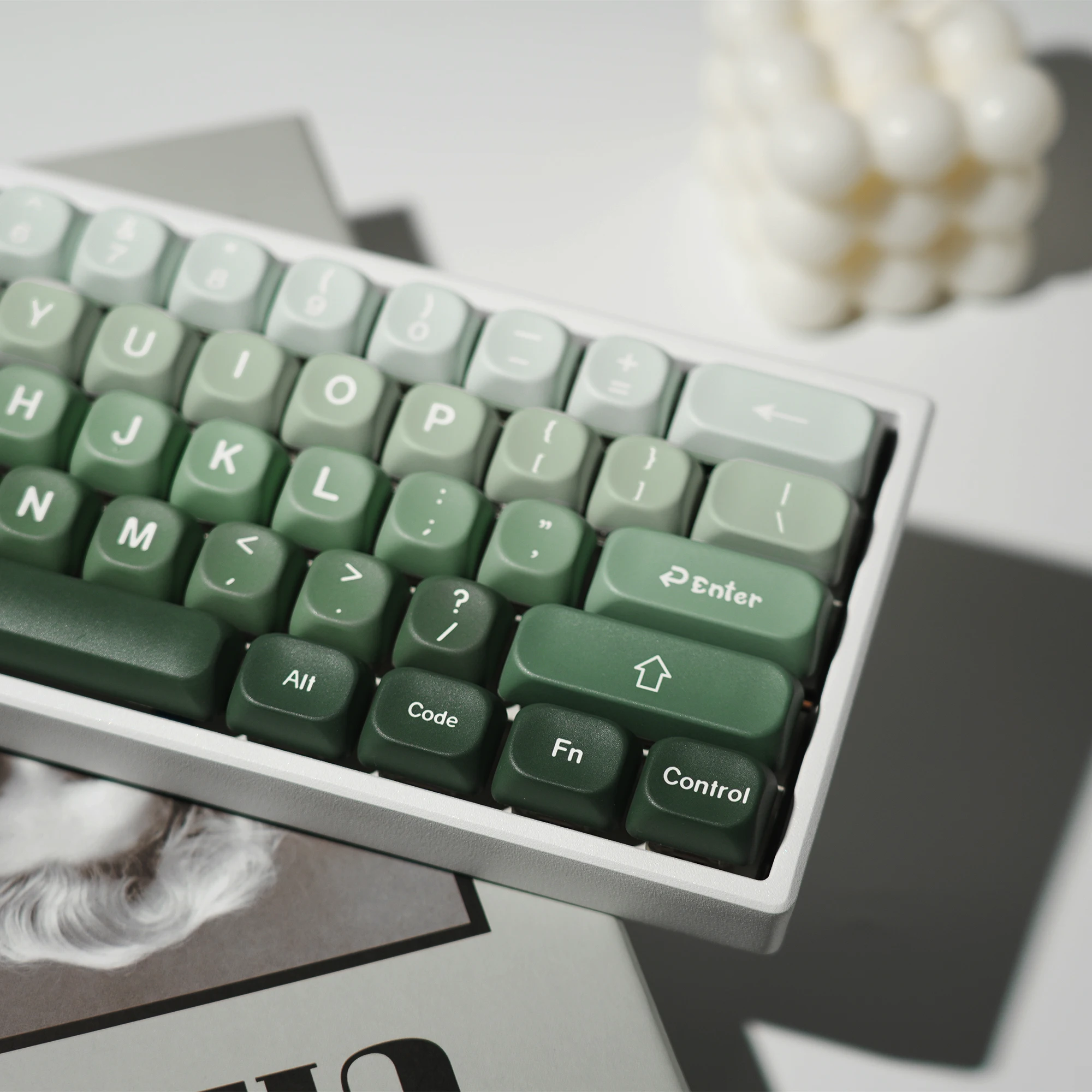 Imagem -06 - Xvx-keycaps Populares Cinza Coco Perfil Moa Kyecaps Sublimação de Tintura Pbt Double Shot Keycaps Wide Matching 130 Teclas