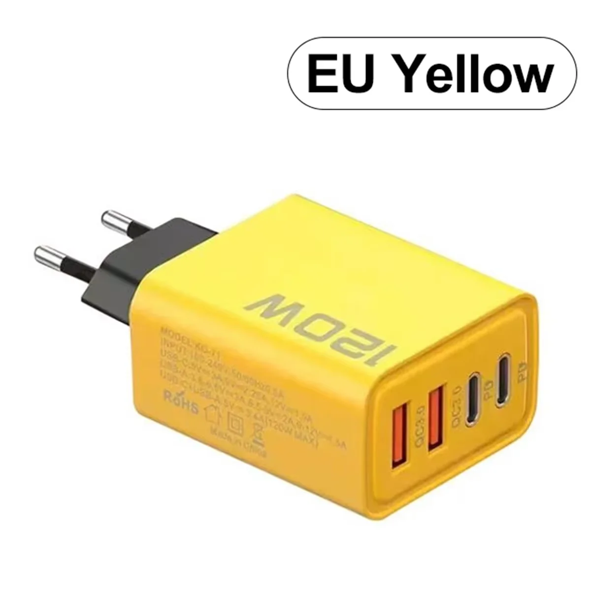 Carregador de Parede Multiportas USB 2 Tipo C com Adaptador USB PD para Xiaomi, iPhone 13, 12 e Celulares Samsung