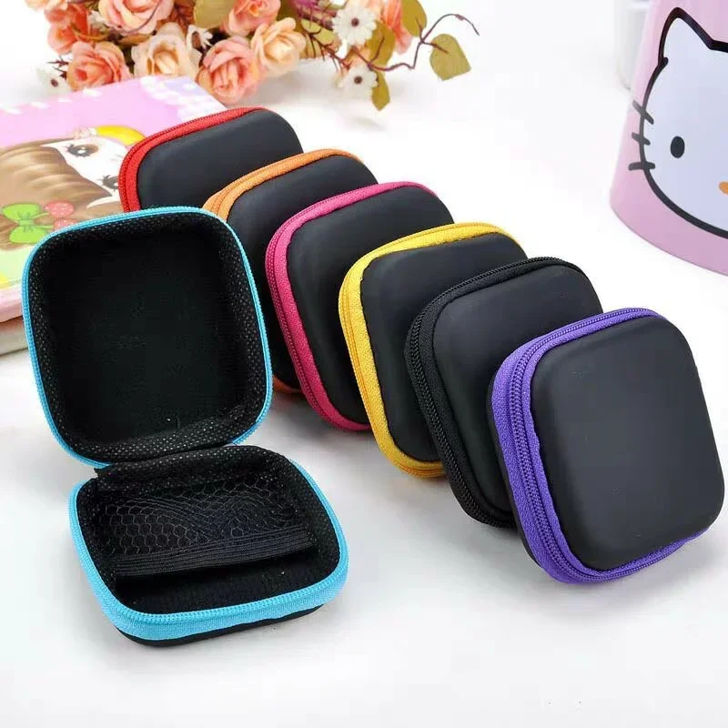 Mini bolsa protectora para auriculares, estuche rígido de EVA, cargador Digital, bolsa de almacenamiento para auriculares, organizador de cables de datos Usb, bolsa de transporte