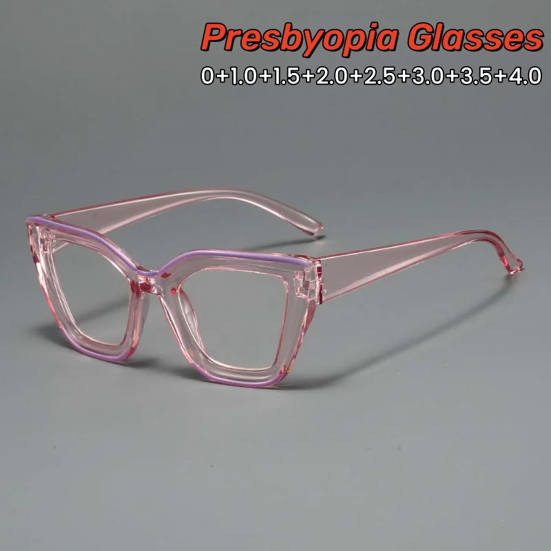 

Anti-blue Cat Eye Reading Glasses Fashion High-definition Comfortable Sturdy and Durable Presbyopia Eyeglasses 0 To +4.0