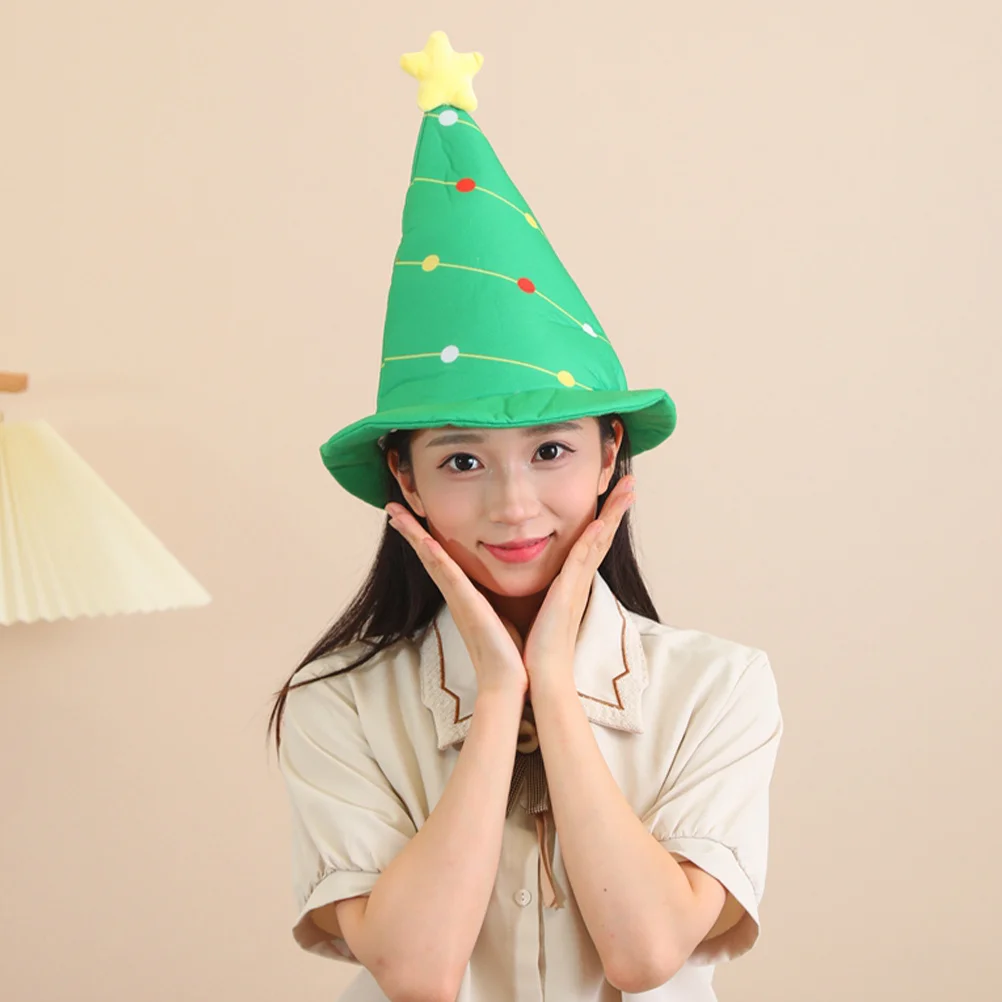 

Christmas Tree Hat Headwear Festive Holiday Xmas Costume Party Carnival Photo Prop Accessory For Adults Women Bulk