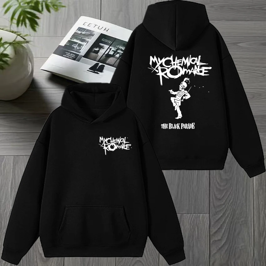 

Hot Sale My Chemical Romance Band Tour 2026 Double Sided printed Sweatshirt Unisex vintage streetwear Men women Fleece Hoodie