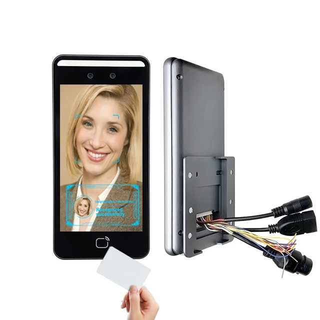 8-Inch Contactless Biometric Imaging AI Body Temperature Screening Facial Recognition Attendance Device Access Control