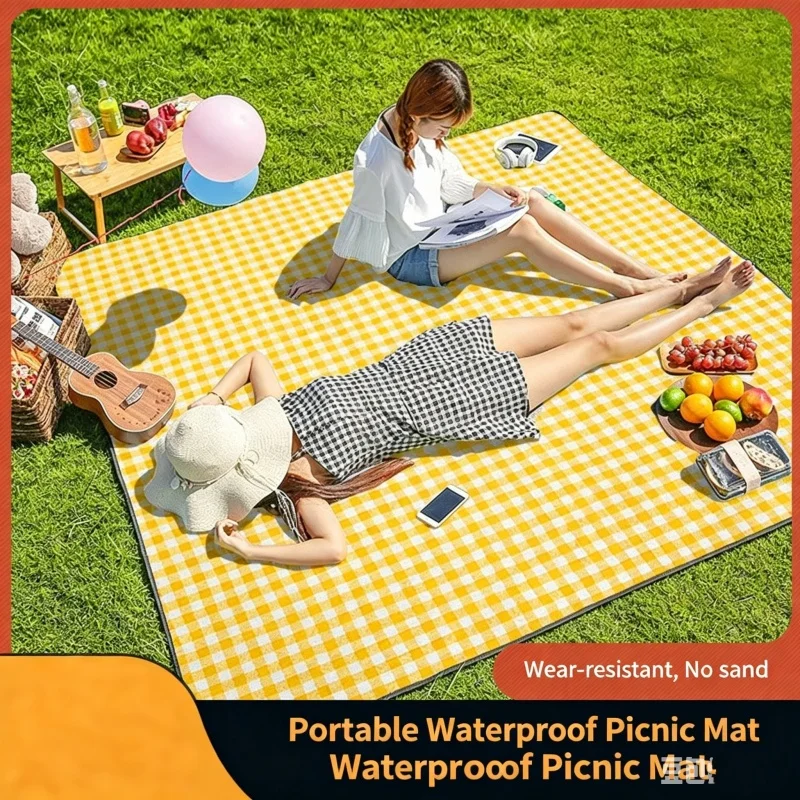 Mini Pocket Picnic Mat 100x150cm Waterproof Foldable Beach Blanket Ultralight Portable Camping Rug Moistureproof Travel