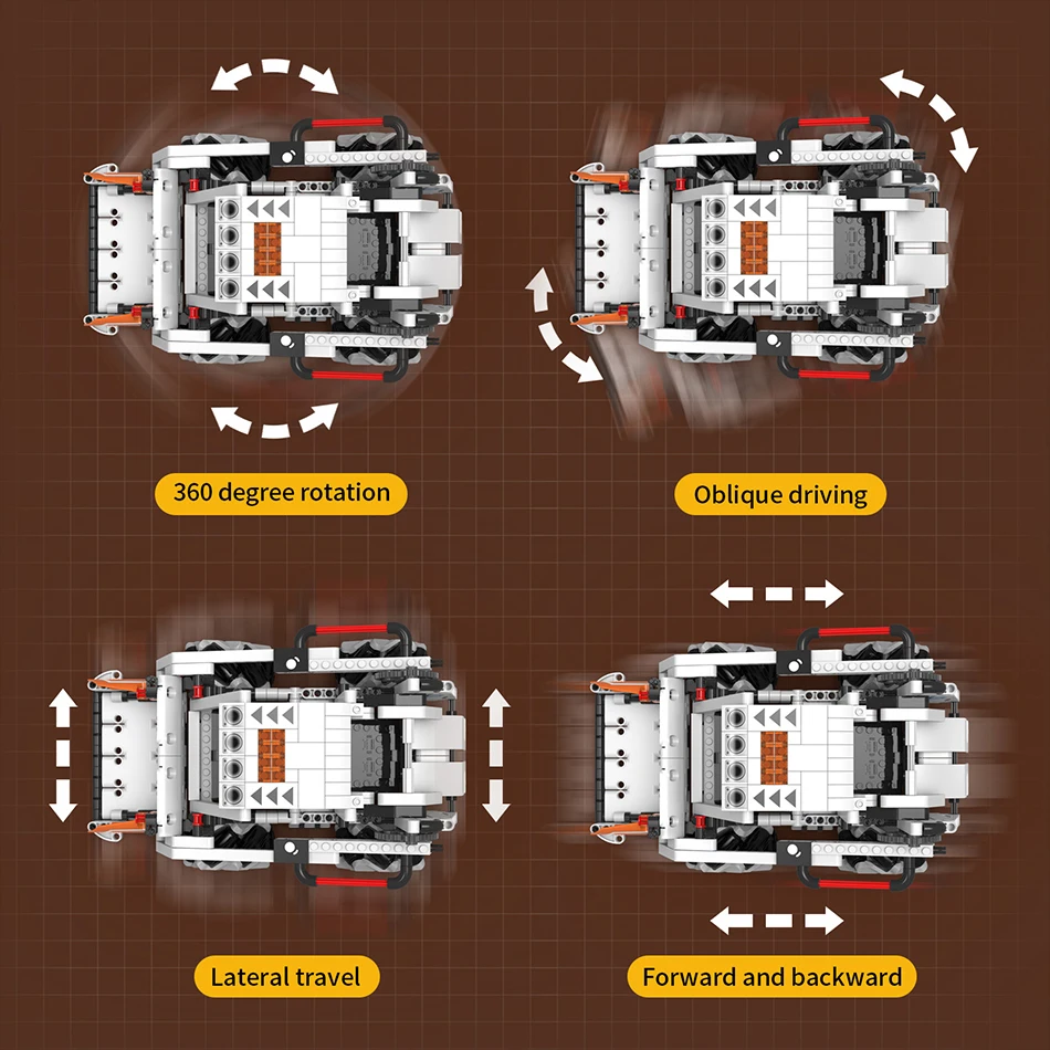 Vapor técnico 3 em 1 transformar rc power robô cão blocos de construção máquina motorizada cão tijolos controle remoto brinquedos crianças presentes
