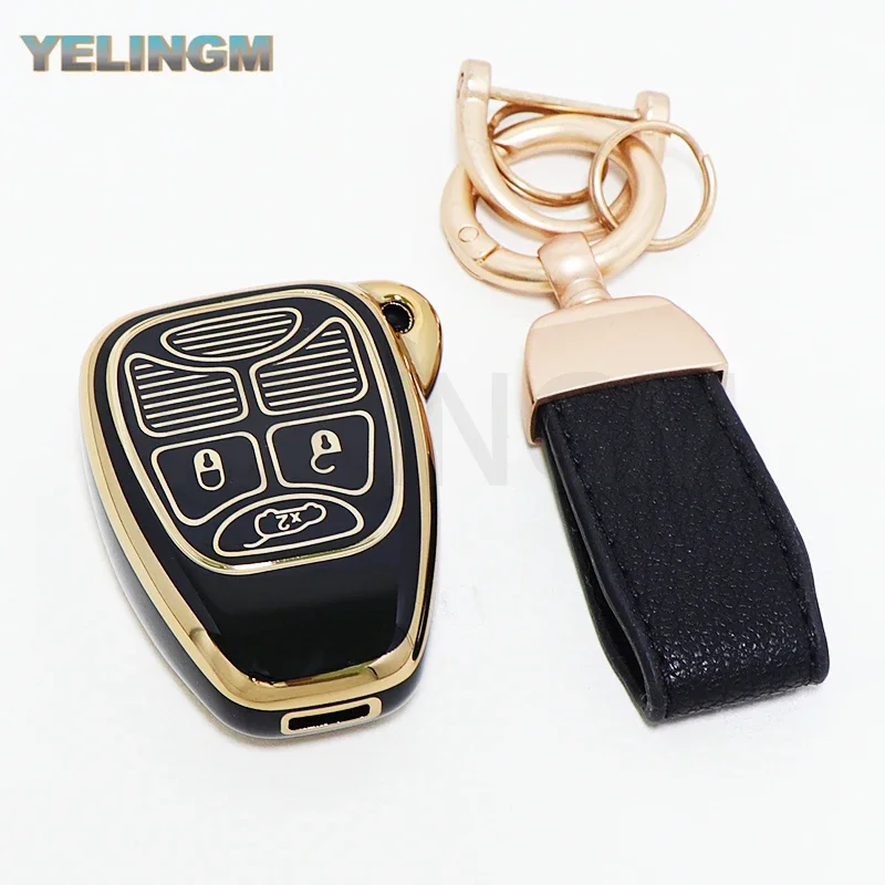 TPU Car Key Case Cover for Jeep Wrangler Compass Liberty CHRYSLER 300 PT Cruiser Sebring Dodge Caliber Nitro Key Chain Card