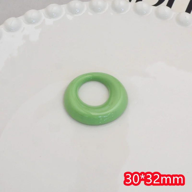 الجملة 50 قطعة/الوحدة اللون طباعة الهندسة جولات شكل الراتنج كابوشون الخرز لتقوم بها بنفسك مجوهرات الملابس الشعر التبعي