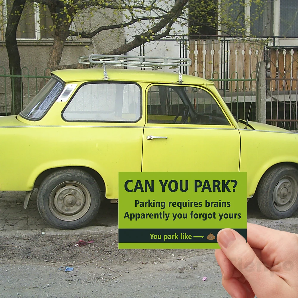 50pcs Humourous Parking Cards "Can You Park?" 3.5 x 2 inch, prank funny cards, offending funny cards, mini portable prank ca