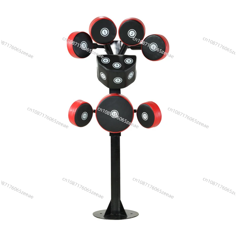 GBQ611 Vertical Standing Boxing Target Multi-Point Punching Bag Fitness Decompression Steel Pipe + Sponge Kick Boxing Equipment