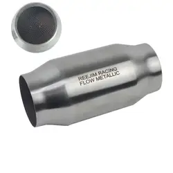 2.5 inch 3 inch  Universal Catalytic Converter High Flow Stainless Metallic Core 100 Cells 200 Cells Spun Sport Cat