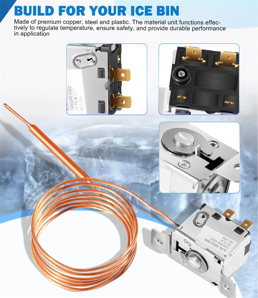 A30-3952-000 Thermostat-Kit für Hoshizaki Eismaschinenbehälter, Ersatzteil für Eismaschinen (Aftermarket) für TB0031 4A2879-01 420465-01 – Detail 6