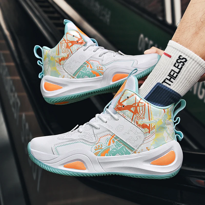 

High Top Sneaker Men's Basketball Training Shoes Student Sports Meeting Casual Sports Shoes Women's High-quality Basketball Shoe