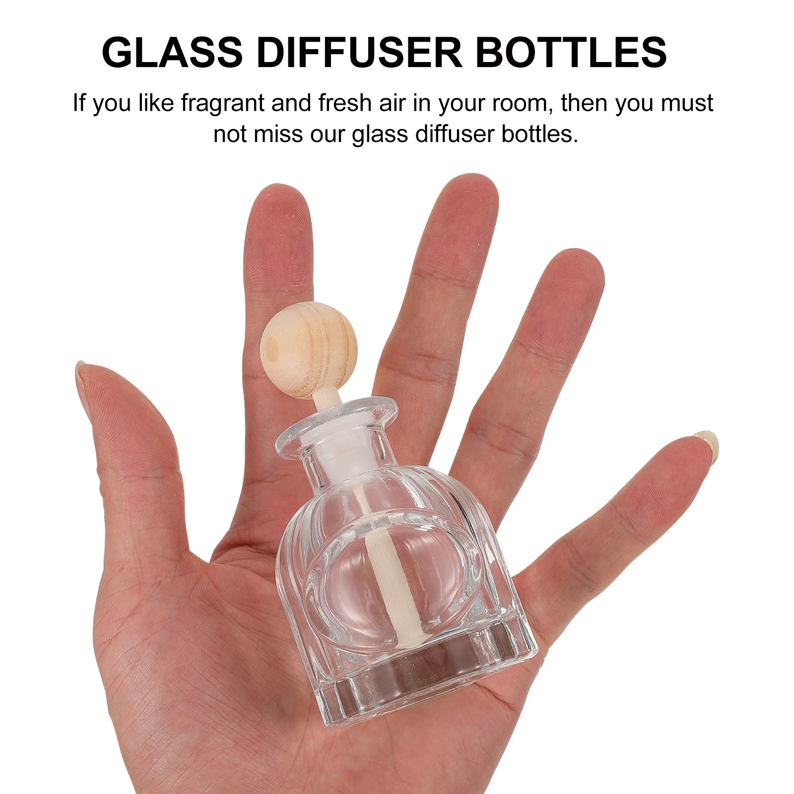 

3Pcs Aroma Bottles Glass Diffuser Jars Healthy Safe Materials for Bathroom Study Room Glass Diffuser Bottles