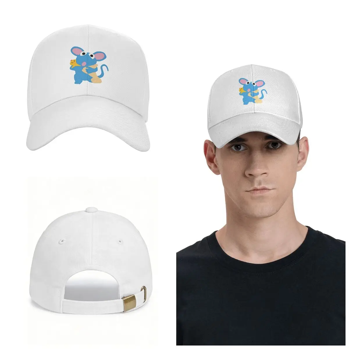 Tutter - Bear In The Big Blue House Cap Fashion Casual Baseball Caps Adjustable Hat Baseball Hats Customizable Polychromatic