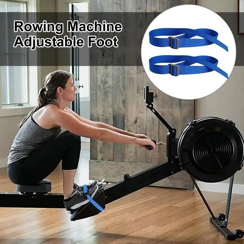 Rowing Machine Foot Straps Elliptical Leg Exerciser Pedal Straps 2X Rowing Machine Pedal Straps Under Desk Exerciser Parts