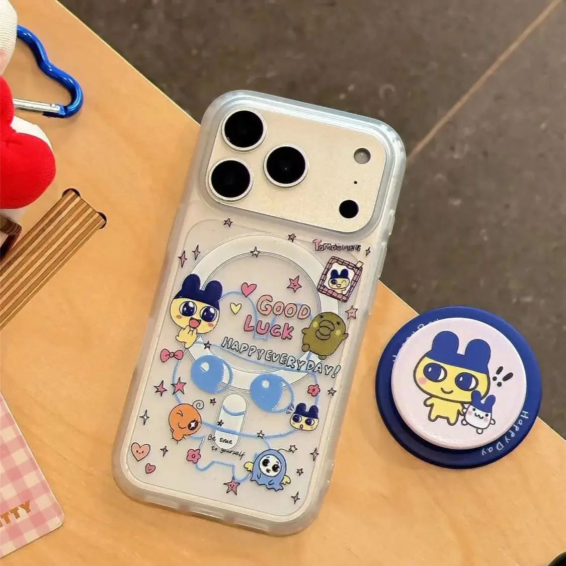 الكورية Ins T-Tamagotchi حسن الحظ جراب هاتف ل المغناطيسي آيفون 17 16 15 14 13 12 11 برو ماكس 14 15 16 17Air زائد الحلو غطاء