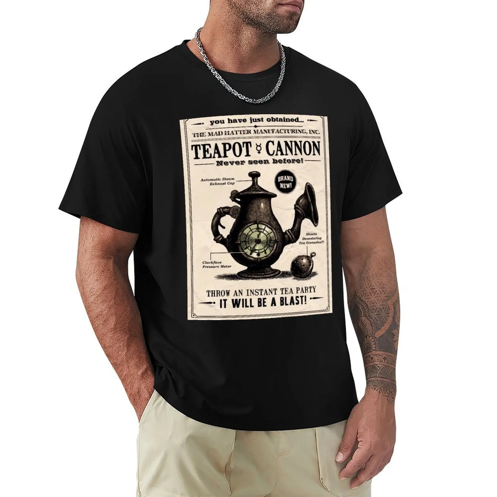 

Alice Madness Returns's Teapot Cannon T-Shirt T-shirts man plain mens designer t shirt