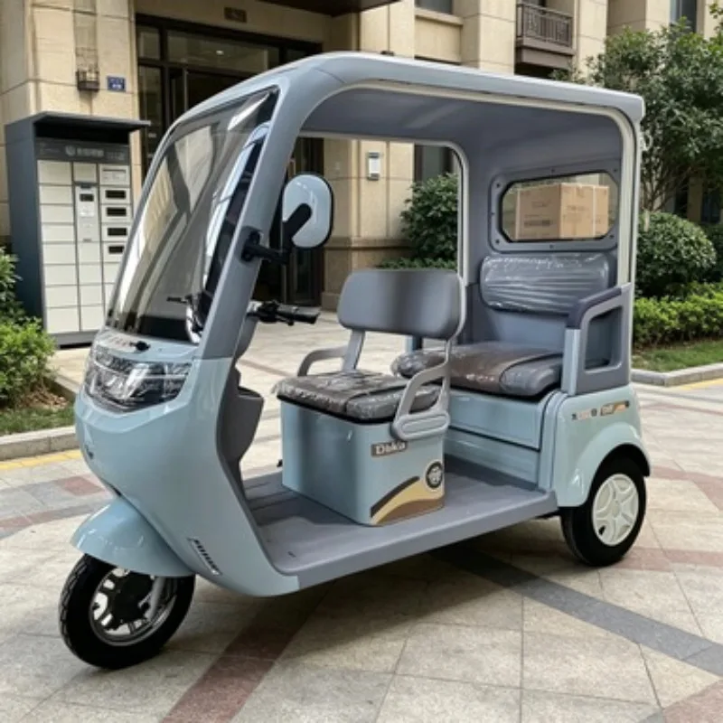 Electric Tricycle Tricycle Adult Electric Tricycle Three Seater 600 Watt Motor Drum Brake