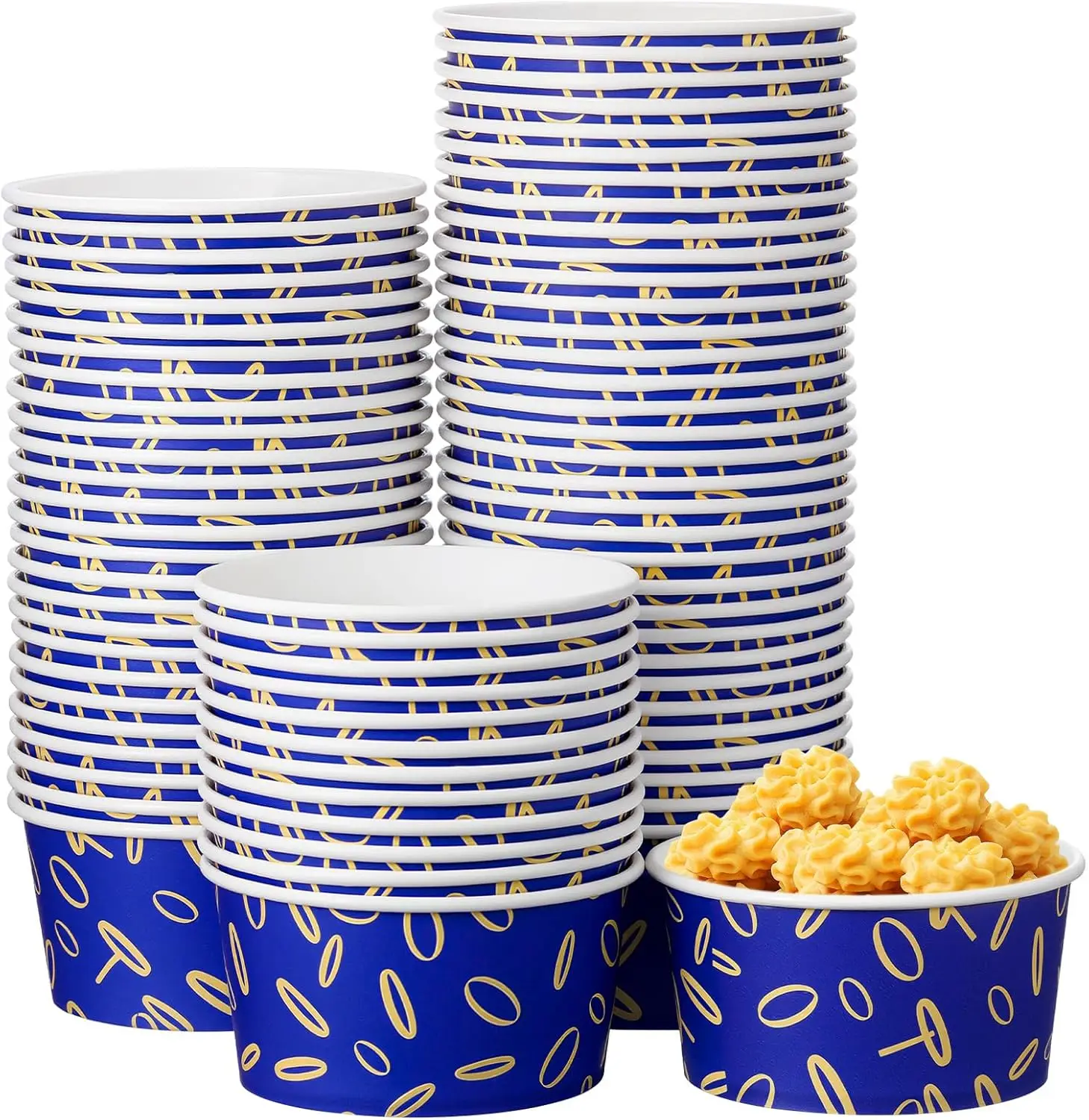 

72 Pack 16 oz Hedgehog Themed Snack Cups Disposable Ice Cream Yogurt Blue Treat Bowls Cartoon Character Dessert Candy Su