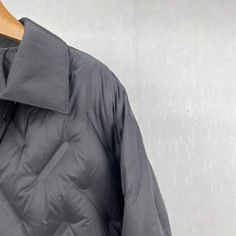 

Модная легкая пуховая куртка с повседневным воротником для мужчин, верхняя одежда, новинка зимы 2024, из полиэфирного волокна, ветрозащитная, водонепроницаемая