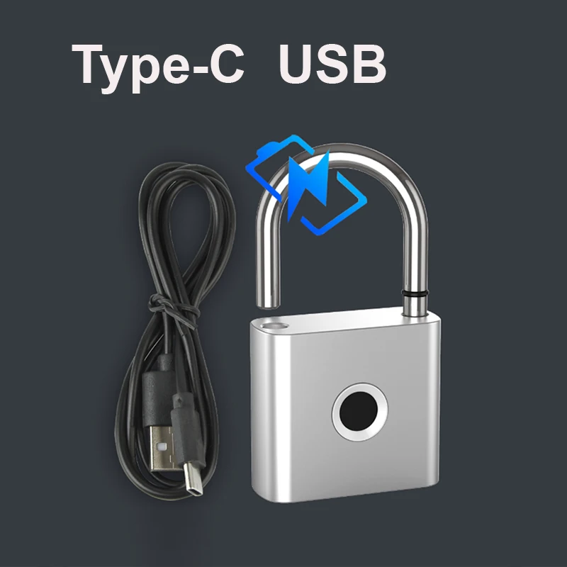 Tuya Smart Home Fingerprint Lock Bluetooth Fingerprint Padlock Door Lock IP65 Waterproof Keyless USB Rechargeable House Locks