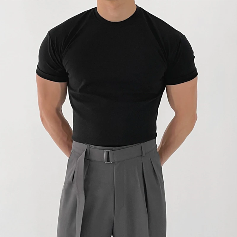 

Men's Summer Loose Casual Fitn Running T-irt ort Sve Basic Sle Simple Matchable Base irt Soft Comfortable Youth...