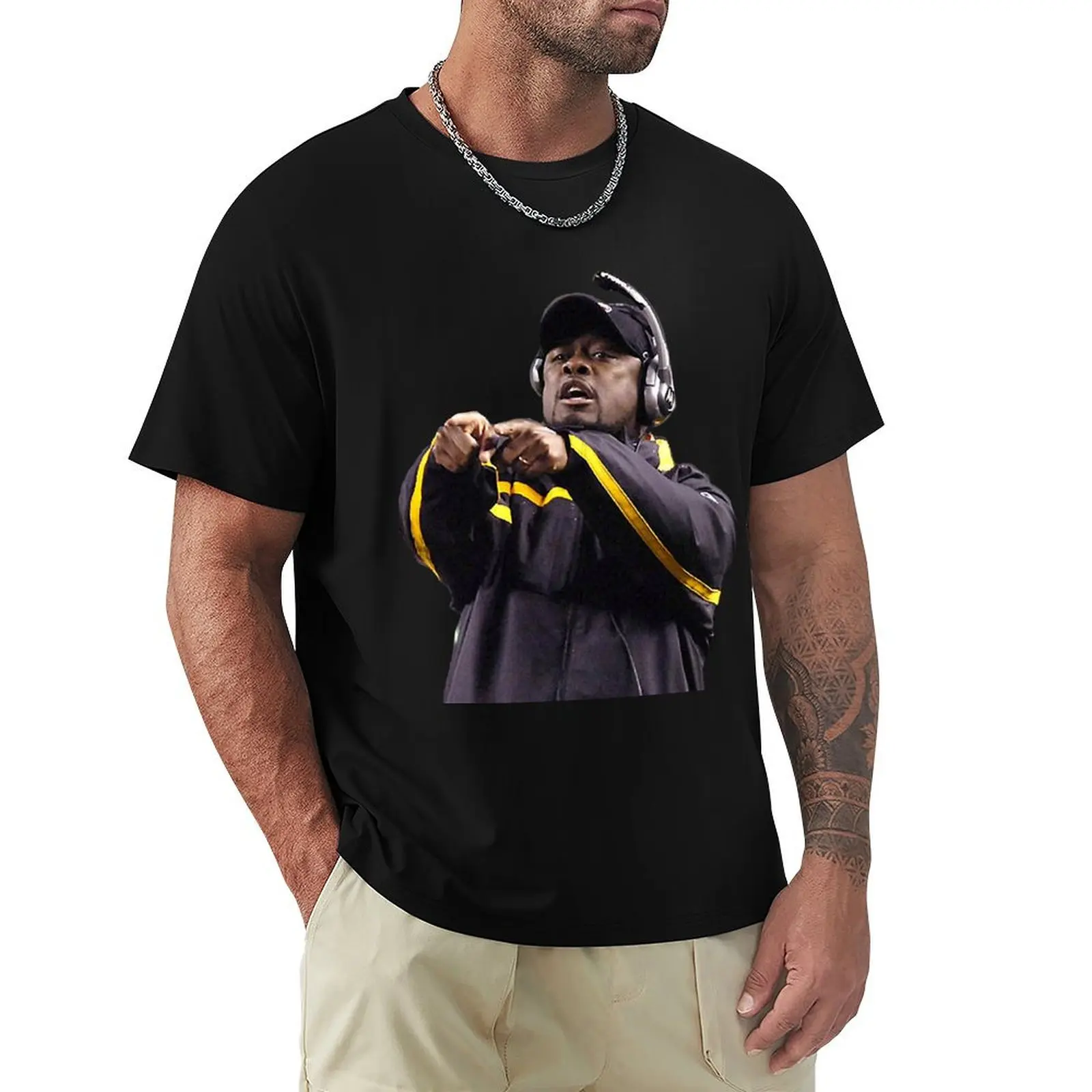 

Mike Tomlin T-Shirt blue archive customs boys whites oversized graphic tee luxury clothes men