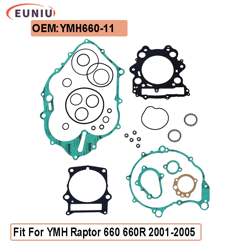 ATV Complete Engine Gasket Kit Top Bottom End Set Fits For YMH Raptor 660 660R 2001-2005 Motorcycle Accessories QUAD GO KART