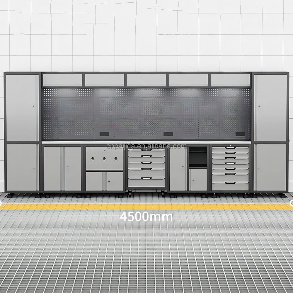Stainless Table Workbench Customize Workstation Garage Cabinet Tool Storage Wall Cabinet Drawer For Workshop Combination Cabinet