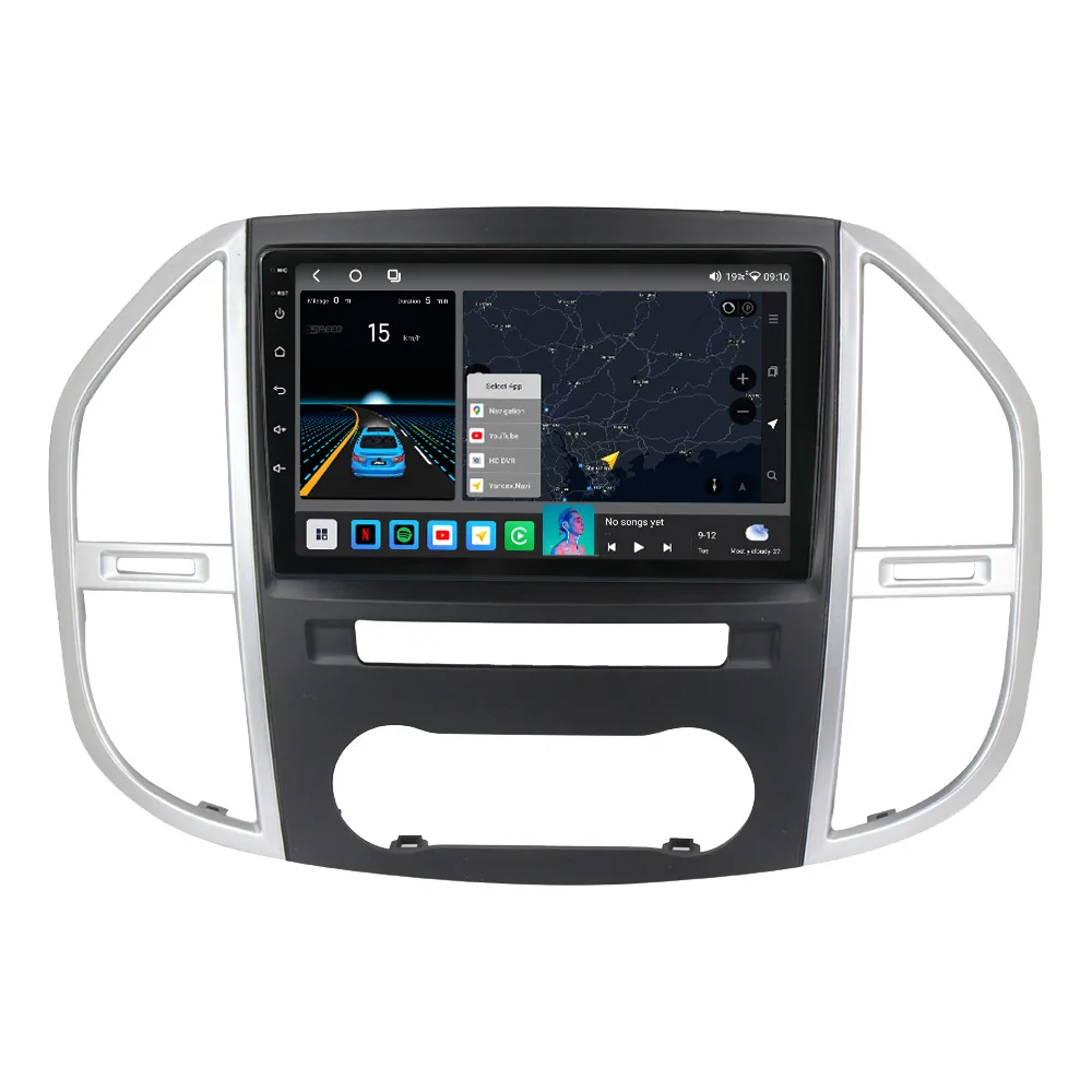 車載スクリーン Android 14 カーマルチメディアラジオ GPSナビゲーションプレーヤー Vito W447 2014-2020 CarPlay 2DIN DVD対応