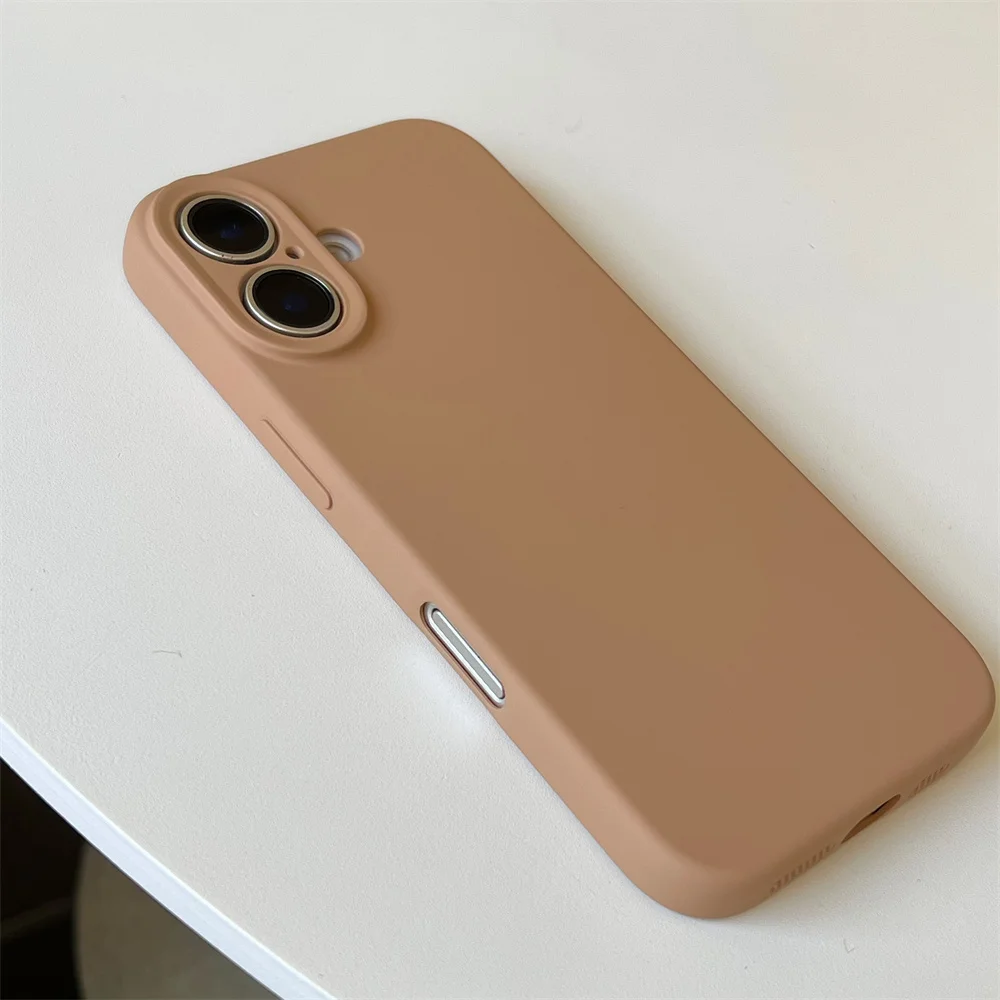 Solid Color Liquid Silicone Case for iPhone 17 Pro Max/16 Plus/15/14/13/12/11/XR/8 Plus/7/SE2 Soft Lining Cover Funda iPhone 17