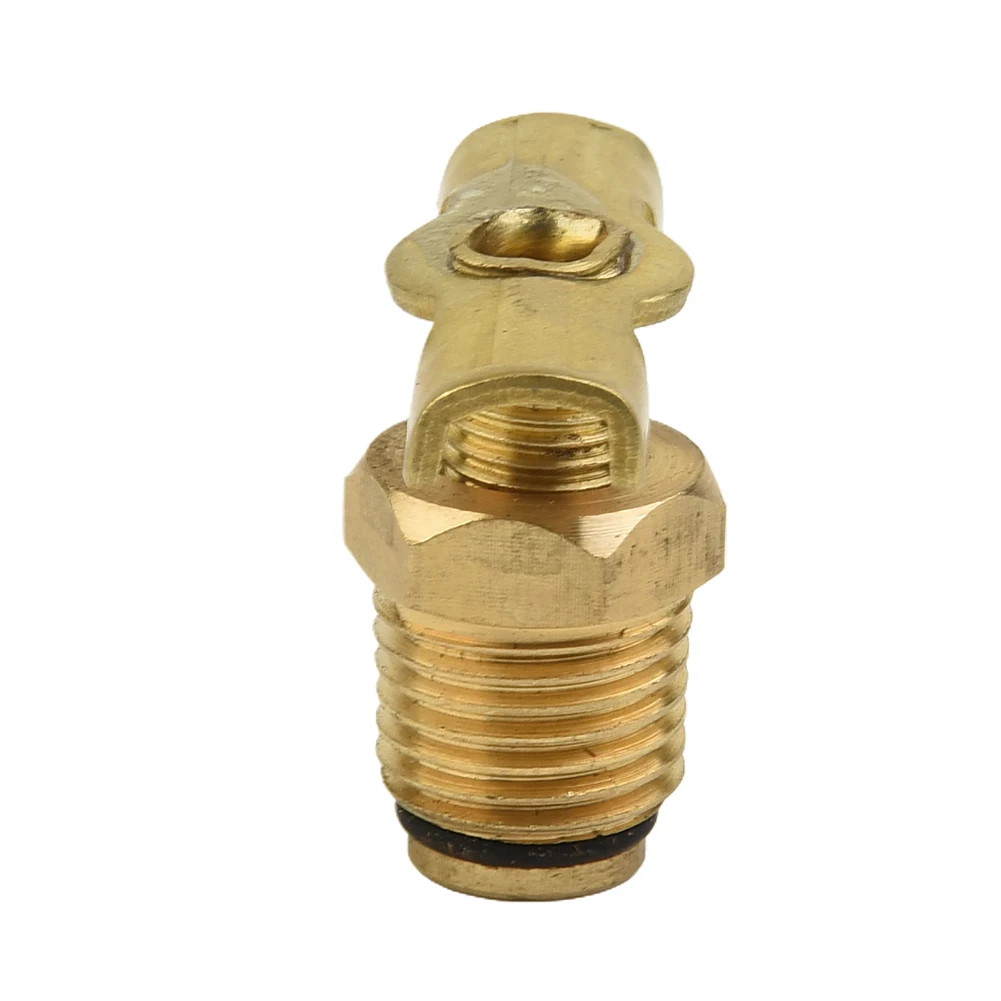 Drain Valve 1/4\" Thread Air Compressor Tank Accessories Air Compressor Tank Brass T-Handle Tool Accessories Air Compressor Tank