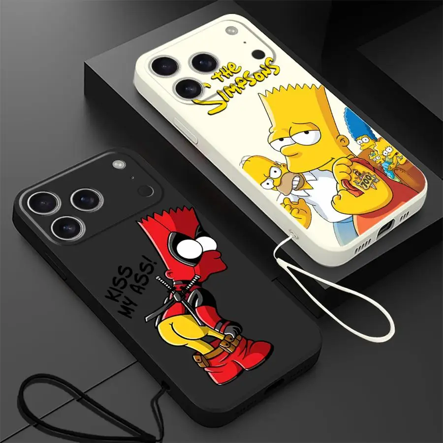 Red Bart Simpson Phone Cover Case for Apple iPhone 17 Pro Max 11 16 7 8 15 12 Plus Air XS XR 13 Mini  view 5