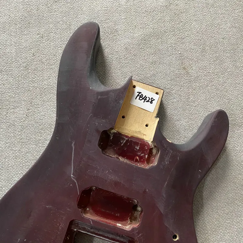 FB428 Floyd Rose Electric Guitar Body Red Color in Solid Wood for Guitar Replace Damages DIY Guitar Parts 2 Humbucker Pickups