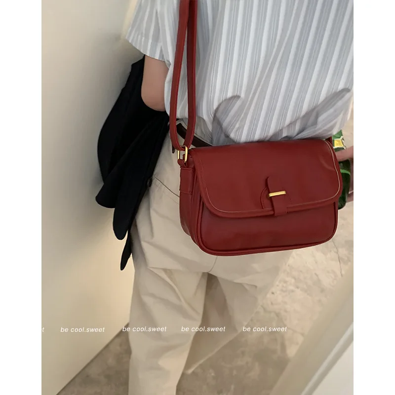 JIAERDI Vintage Brown Messenger Bag Women New Autumn Pu Leather Casual Crossbody Bags Female Harajuku Square Shoulder Bag Chic