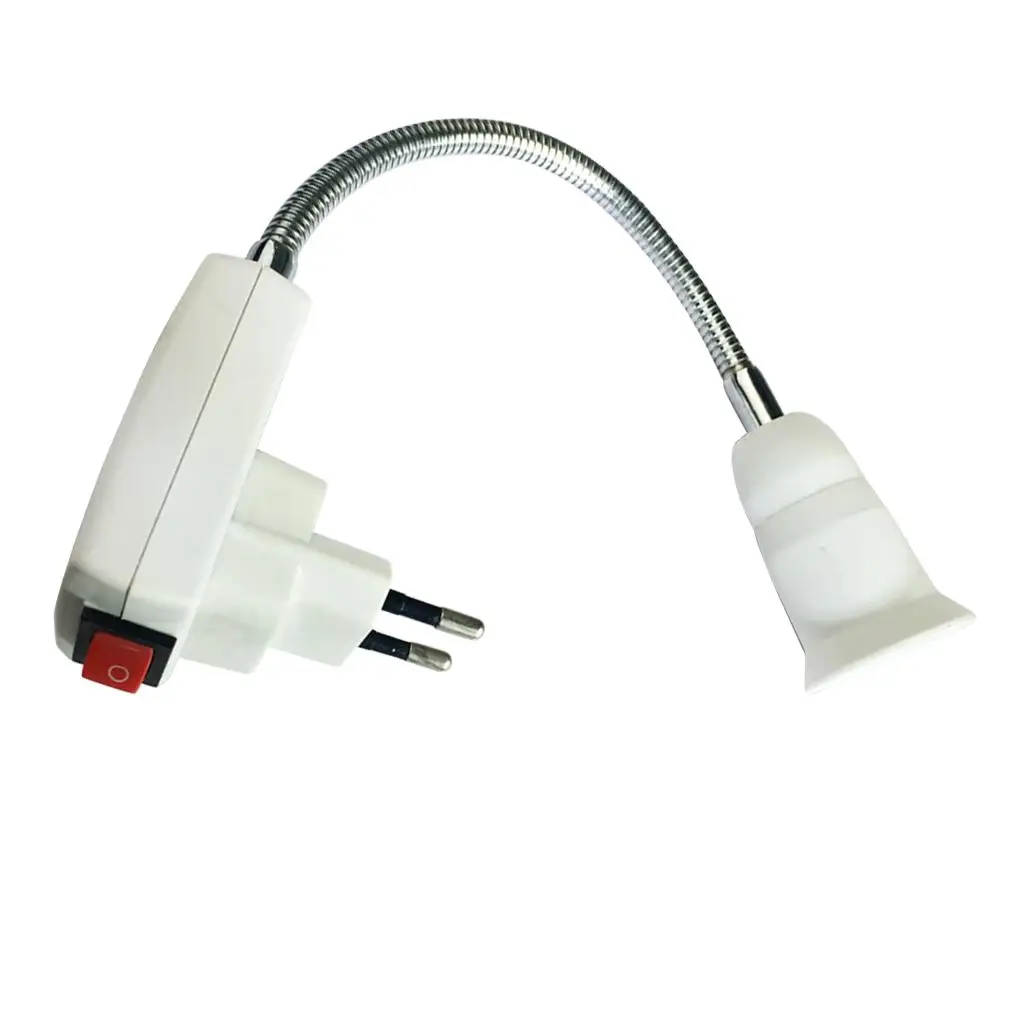 

E27 LED Bulb Lamp Socket Flexible Adaptor Holder with On/Off Switch 30cm EU Plug