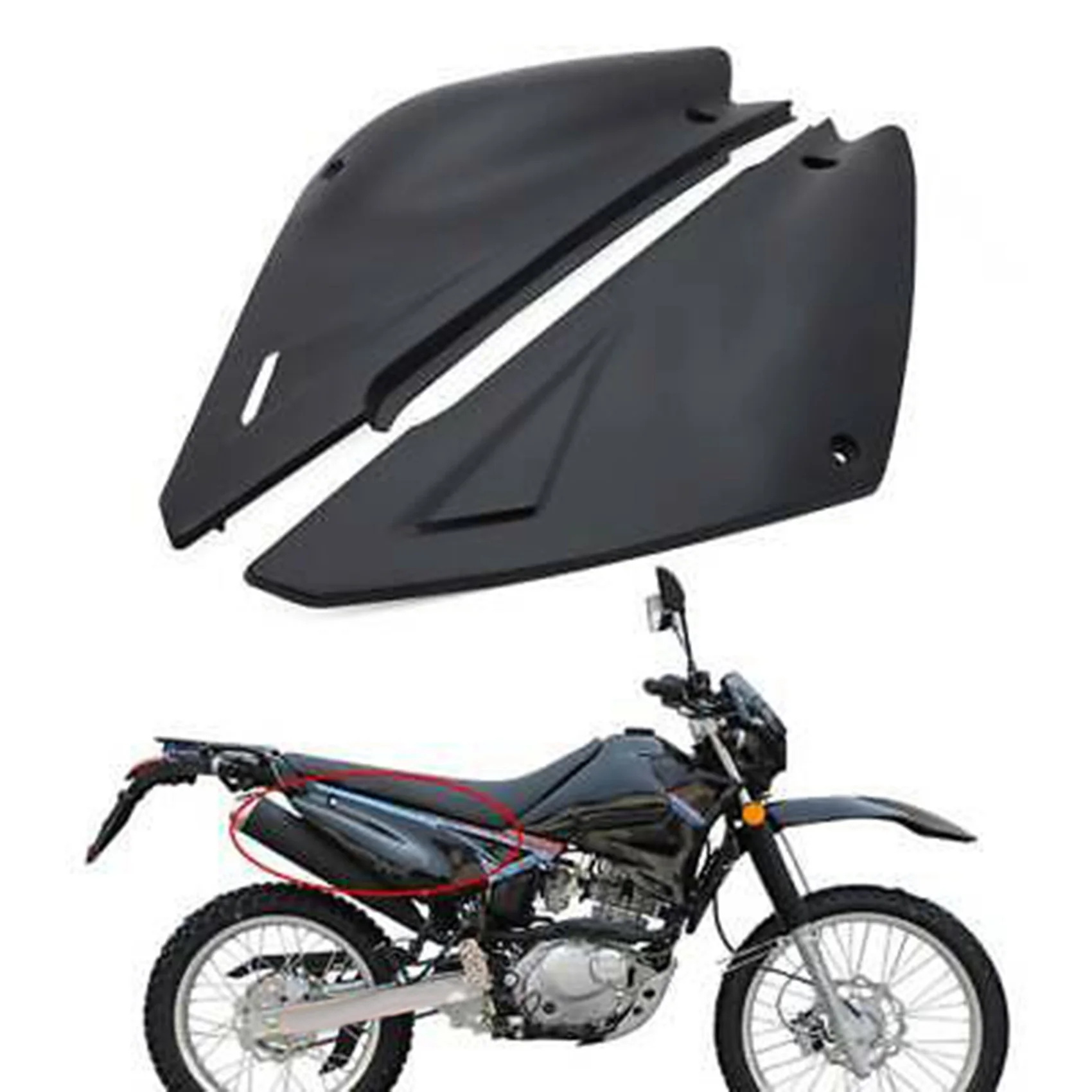 for Suzuki GXT200 DR200 Jinan Qingqi Tibetan Mastiff Qm200Gy-B a Spillplate Black Three Generations Side Plate Fairing