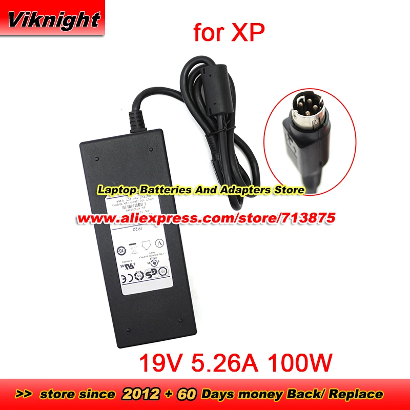 

Genuine AHM100PS19 AC Adapter For XP 10014773 K16250348 19V 5.26A 100W AHM100PS19-XA0413 Round with 4 Pins