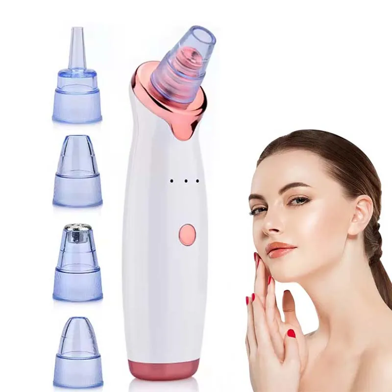 Removedor elétrico de cravos, aspirador de poros, limpador de acne, removedor de manchas pretas, ferramentas de limpeza profunda para rosto e nariz