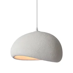 Luces colgantes LED nórdicas Wabi Sabi E27, candelabro de techo moderno para sala de estar, dormitorio, comedor, Loft, lámpara colgante