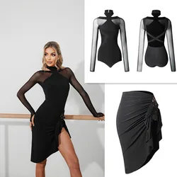 black Latin Dance skirt Tango Dress Rumba ChaCha  latin dresses woman zym 2248