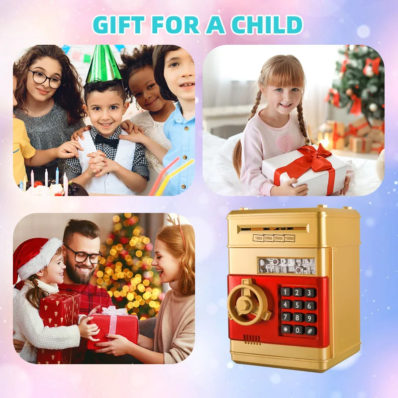 Electronic Money Box Piggy Bank To Save Cash Coins Saving Box Atm Bank Moneybox Automatic Deposit Banknote Christmas Gift Toys