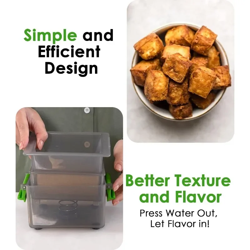 Tofu Press - Beginner's Choice for Enhanced Tofu Taste, Up to 3X More Efficient Tofu Pressing, Removes Water in 10-20 Minutes