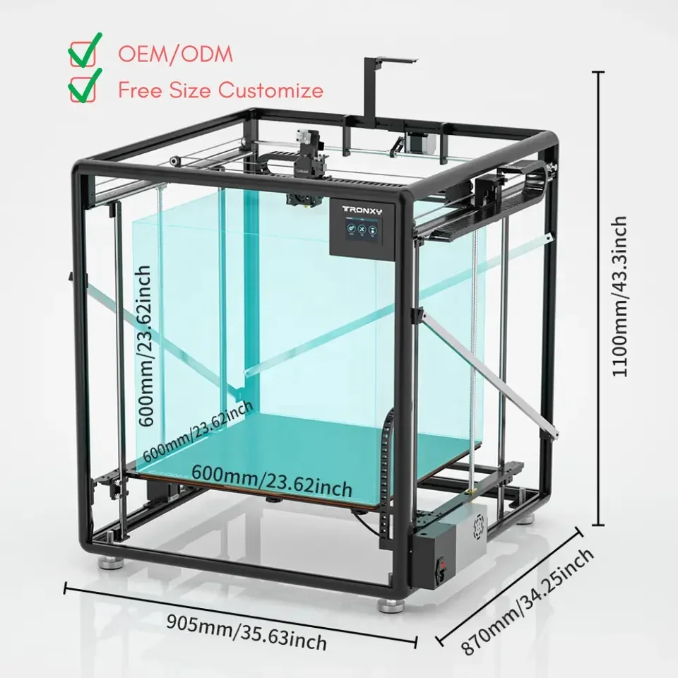 Tronxy Wholesale VEHO 600 High Precision Large Print Size 600*600*600mm Core-xy Impresora 3D