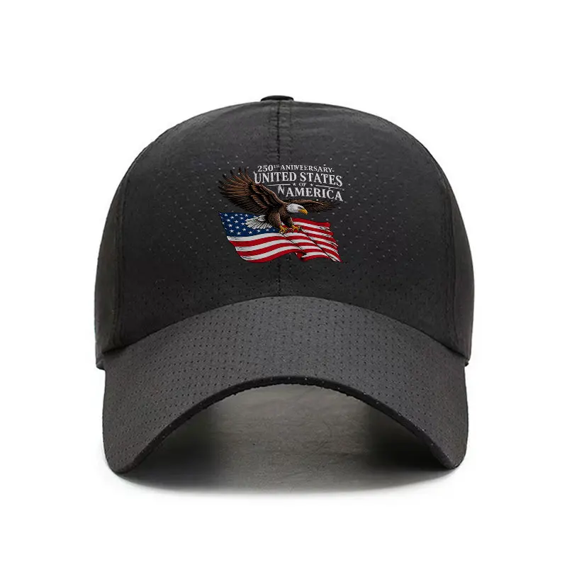 United States Eagle Flag Quick Dry Baseball Cap Adjustable Breathable Outdoor Sports Hat