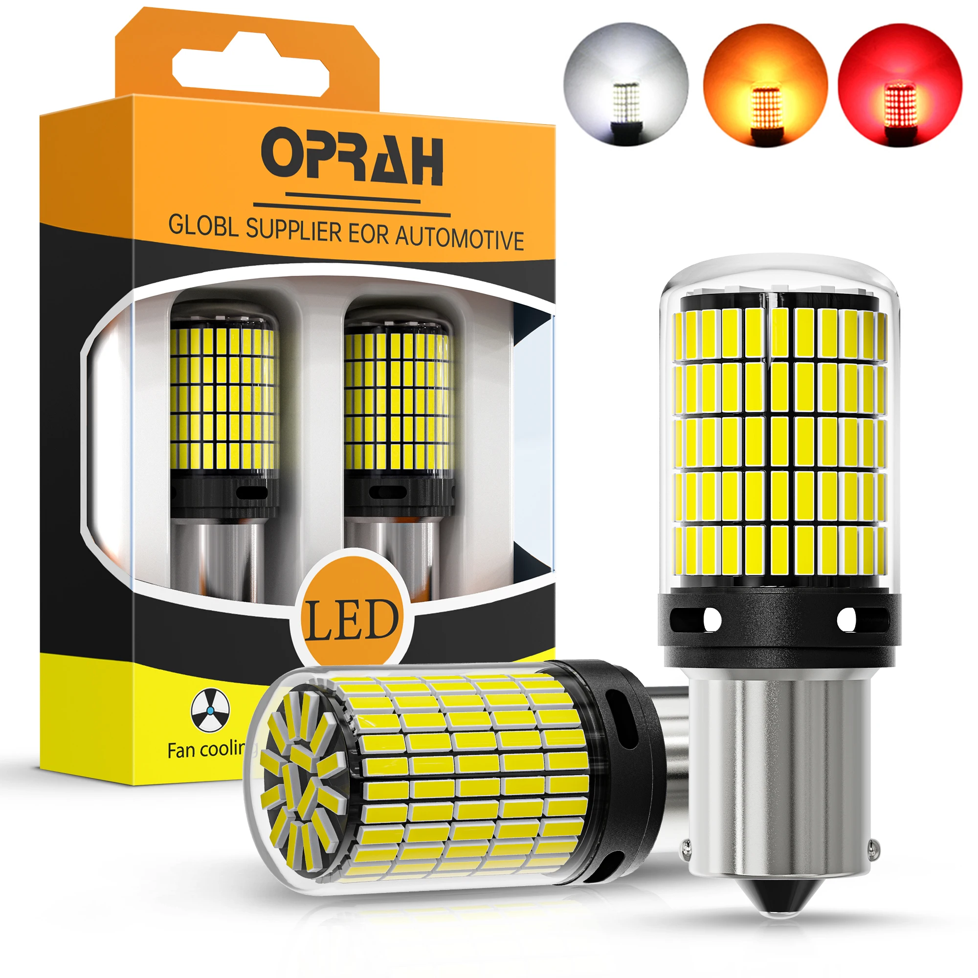 

Oprah 2pcs High Power Car Light LED PY21W P21W 1156 BA15S P21/5W 7440 W21W P21/7W Bulb Canbus 4014SMD Auto Signal Lamp 12V White
